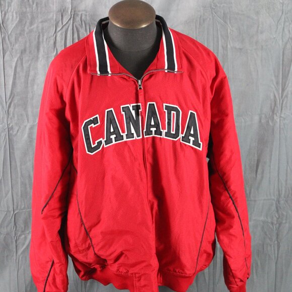 Team Canada Jacket (Retro) - World Classic of Baseball by Majestic - Men's 2xL - Picture 1 of 8